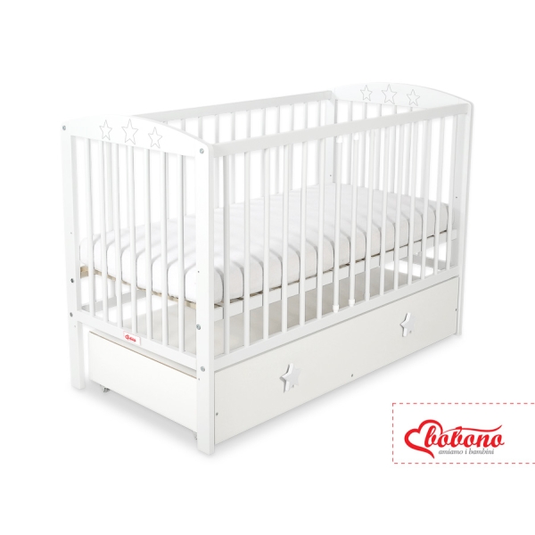 Baby tremmeseng med Skuffe 120x60cm Stjerner  MAXI Stjerner