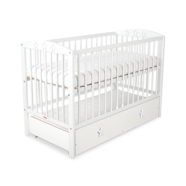 Baby tremmeseng med Skuffe 120x60cm Stjerner  MAXI Stjerner