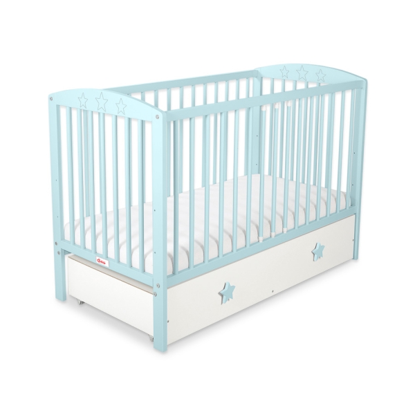 Baby tremmeseng med Skuffe 120x60cm Stjerner  MAXI Stjerner