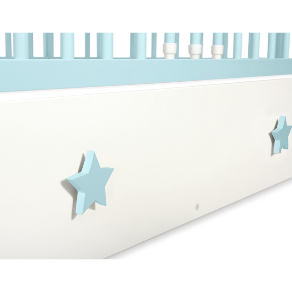 Baby tremmeseng med Skuffe 120x60cm Stjerner  MAXI Stjerner