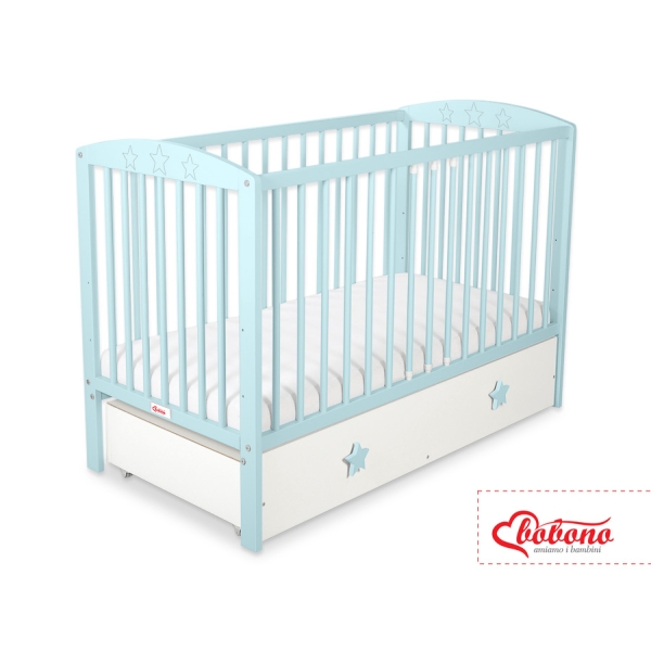 Baby tremmeseng med Skuffe 120x60cm Stjerner  MAXI Stjerner