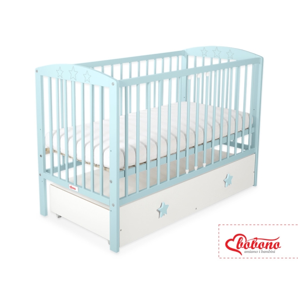 Baby tremmeseng med Skuffe 120x60cm Stjerner  MAXI Stjerner