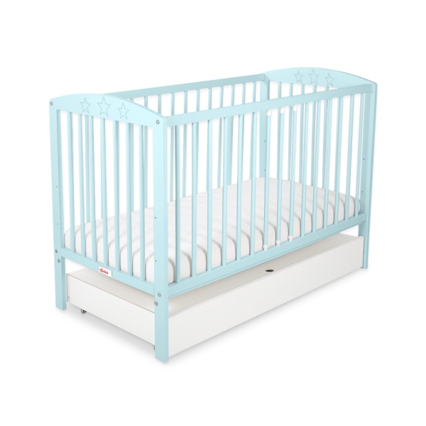 Baby tremmeseng med Skuffe 120x60cm Stjerner  STANDARD Stjerner