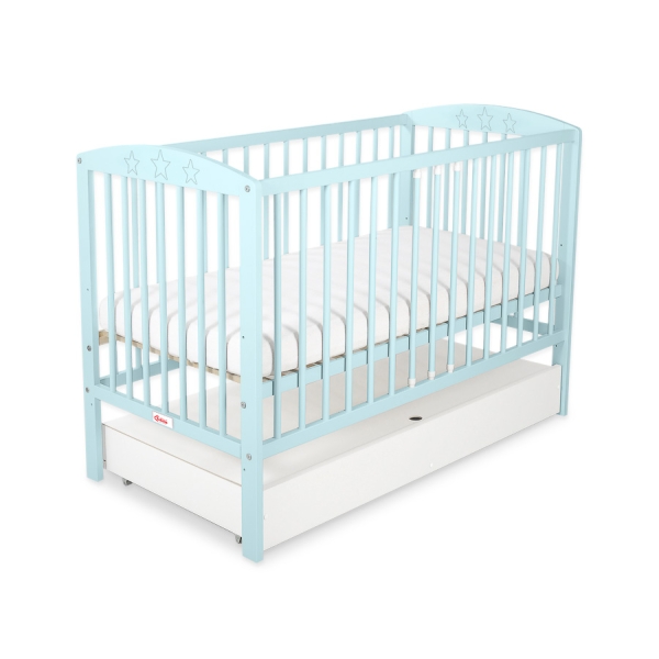 Baby tremmeseng med Skuffe 120x60cm Stjerner  STANDARD Stjerner