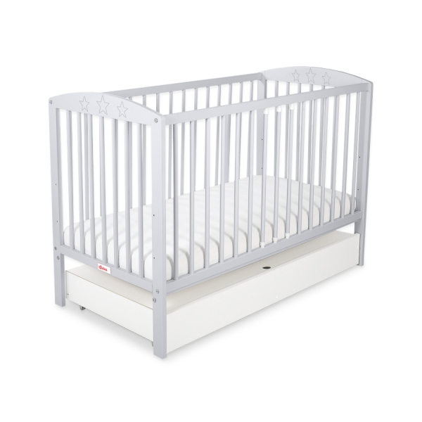 Baby tremmeseng med Skuffe 120x60cm Stjerner  STANDARD Stjerner