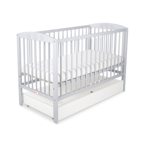 Baby tremmeseng med Skuffe 120x60cm Stjerner  STANDARD Stjerner