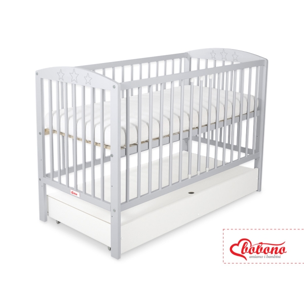 Baby tremmeseng med Skuffe 120x60cm Stjerner  STANDARD Stjerner
