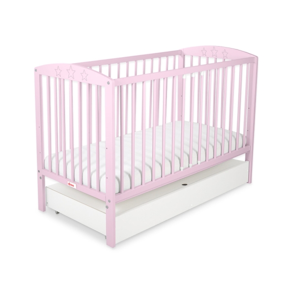 Baby tremmeseng med Skuffe 120x60cm Stjerner  STANDARD Stjerner