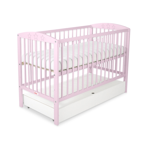 Baby tremmeseng med Skuffe 120x60cm Stjerner  STANDARD Stjerner