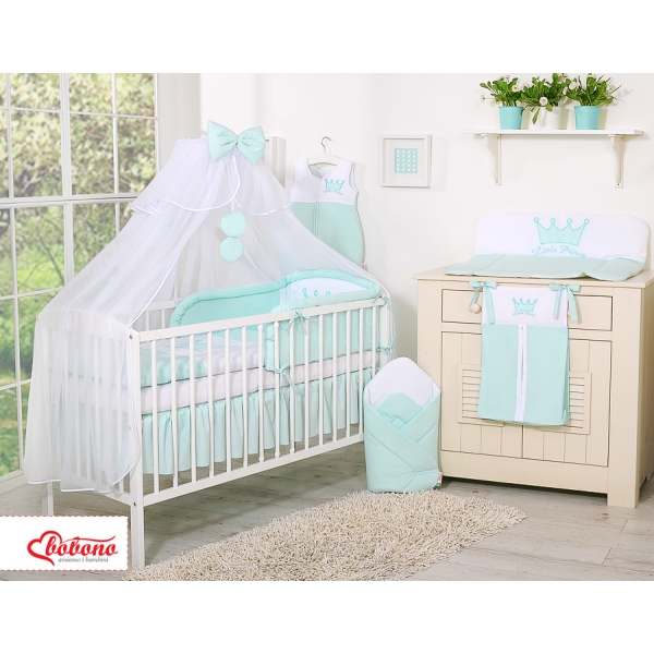 Baby tremmeseng myggenet lavet af tyl - Little Prince/Princess  Mint Sifonki