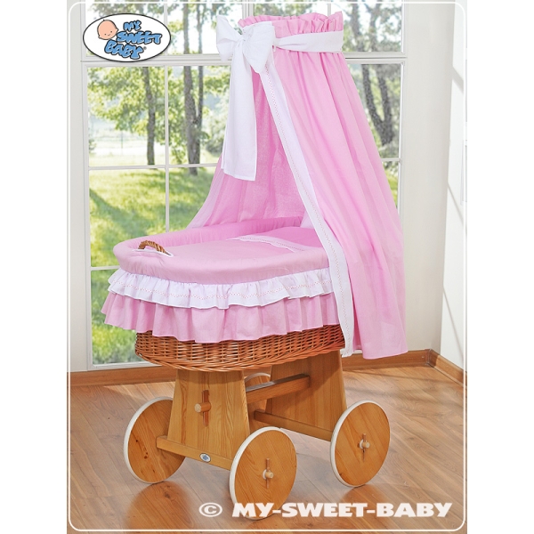 Babykurv med gardiner  Lyserød Pink Bellamy