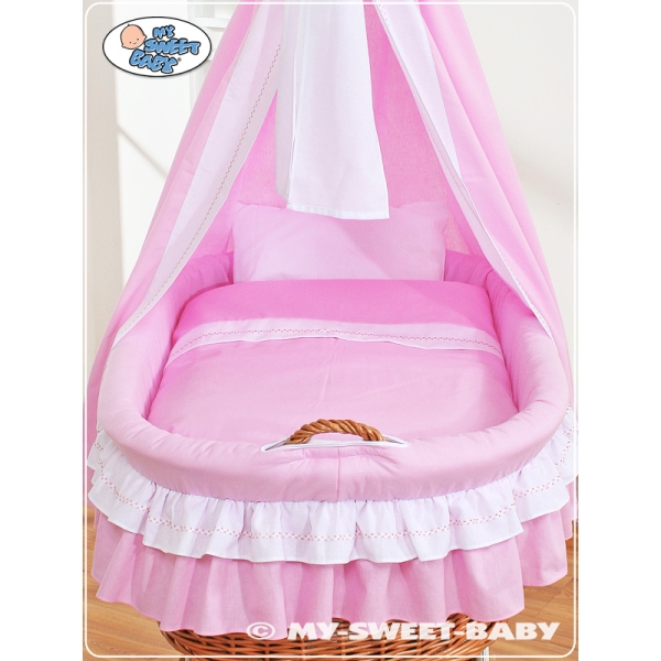 Babykurv med gardiner  Lyserød Pink Bellamy