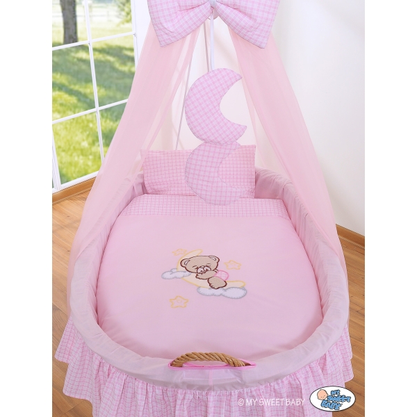 Babykurv på hjul til den lille  Lyserød Pink
