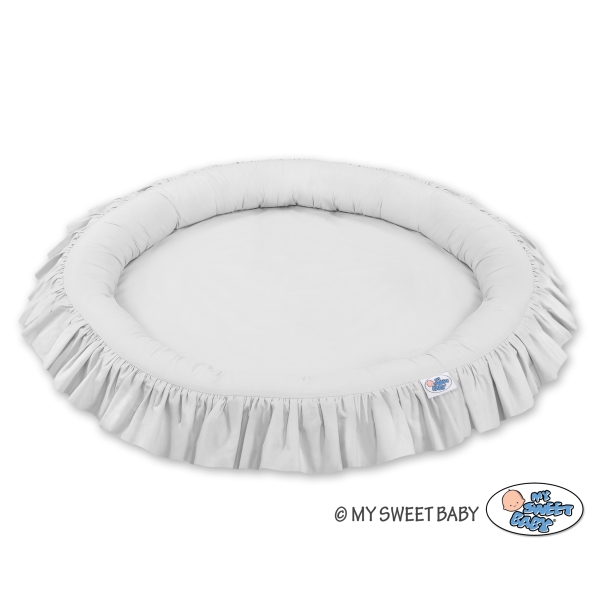 Babynest med flæser  Grå