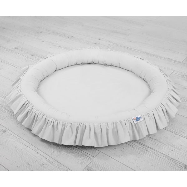 Babynest med flæser  Grå