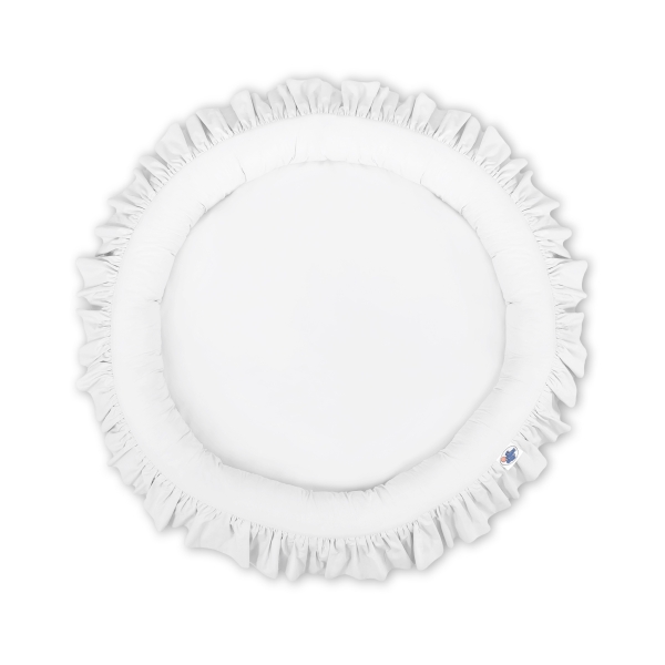 Sengehimmel Baby med Babynest med flæser Hvid