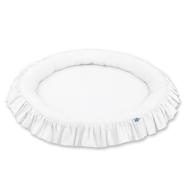 Sengehimmel Baby med Babynest med flæser Hvid