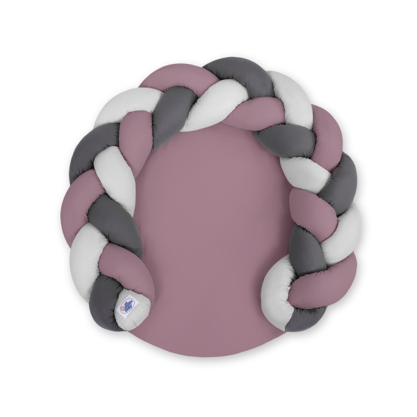 Babypude med legemåtte  Grå Pastel Violet Antracit