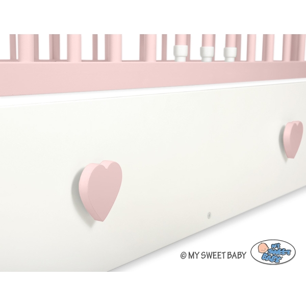 Babyseng LORENZO med Sfuffe  MAXI Hvid Pulverrosa