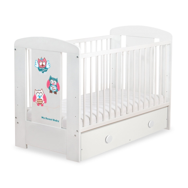 Babyseng med Skuffe Munter Ugler  MAXI