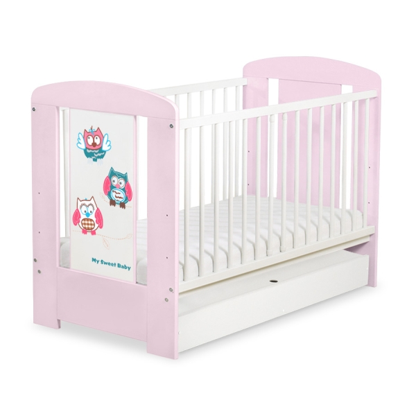 Babyseng med Skuffe Munter Ugler  STANDARD
