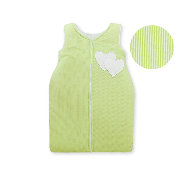 Babysovepose - Hanging hearts  Grøn Striber