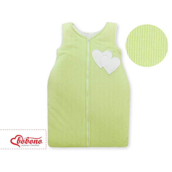 Babysovepose - Hanging hearts  Grøn Striber