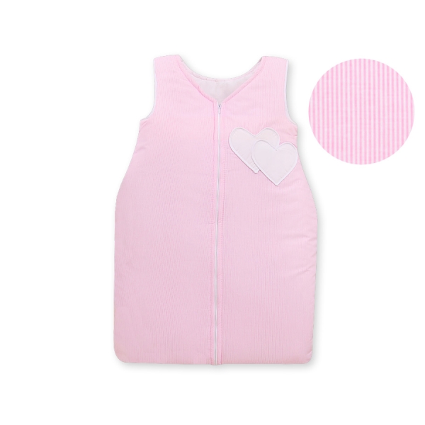 Babysovepose - Hanging hearts  Lyserød Pink Striber