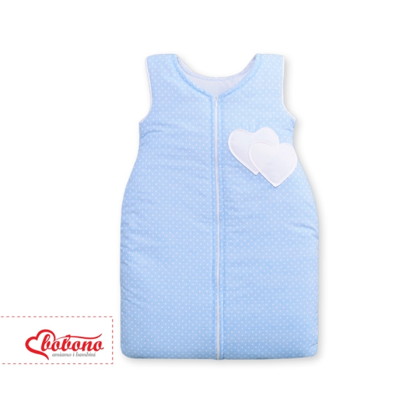 Babysovepose - Hanging hearts  Mint Blå Polkaprikker