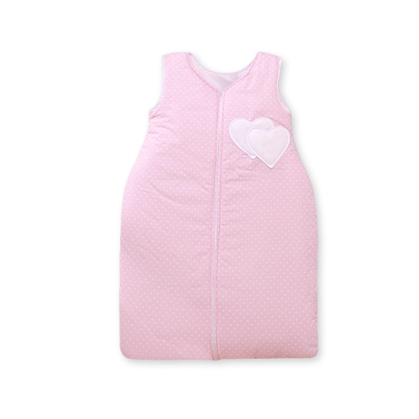 Babysovepose  Lyserød Pink Polkaprikker