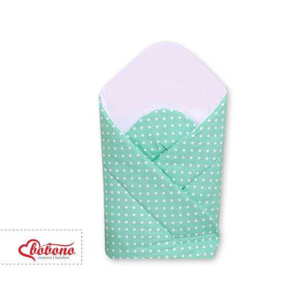 Babysvøb med afstivere - Hanging Hearts  Mint Polkaprikker