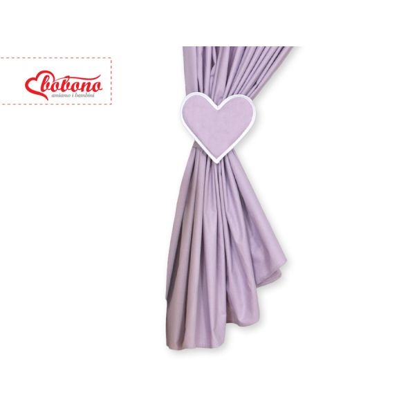 Babyværelse-gardiner - Hanging Hearts  Lilla