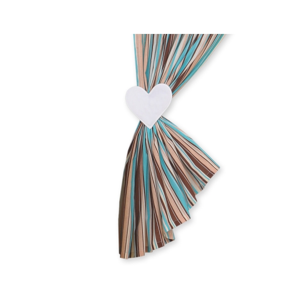 Babyværelse-gardiner - Hanging Hearts  Striber