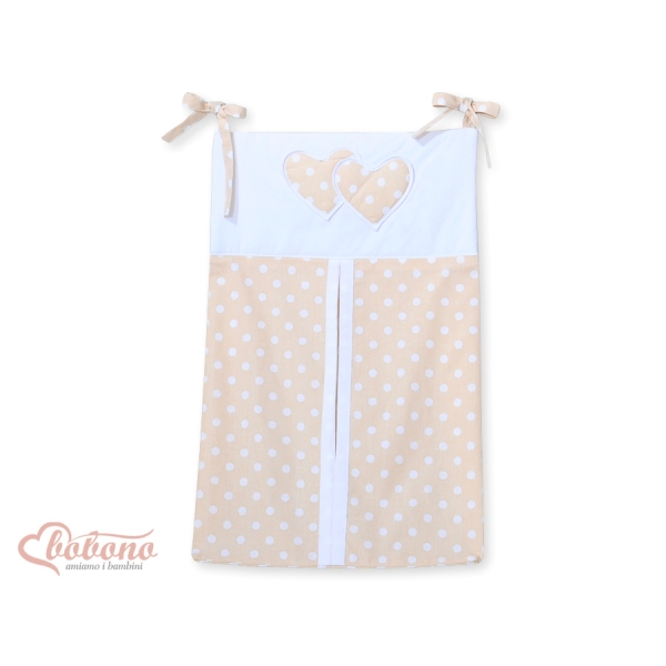 Blepose - Hanging Hearts  Beige Polkaprikker