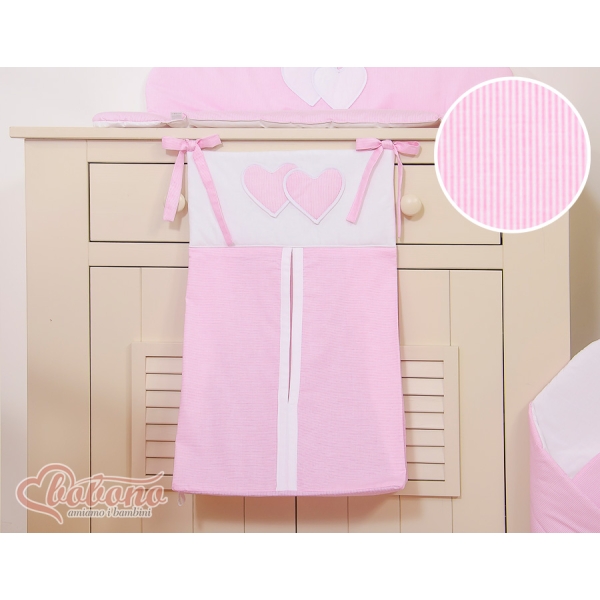 Blepose - Hanging Hearts  Lyserød Pink Striber
