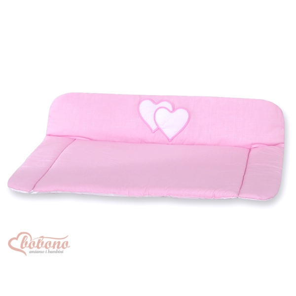 Blød baby skiftemåtte - Hanging Hearts  Lyserød Pink