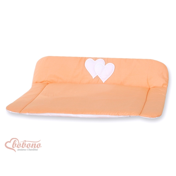 Blød baby skiftemåtte - Hanging Hearts  Orange