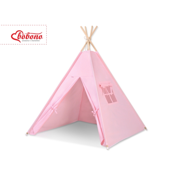 Børne tipi telt dekorative fjer GRATIS!  Lyserød Pink