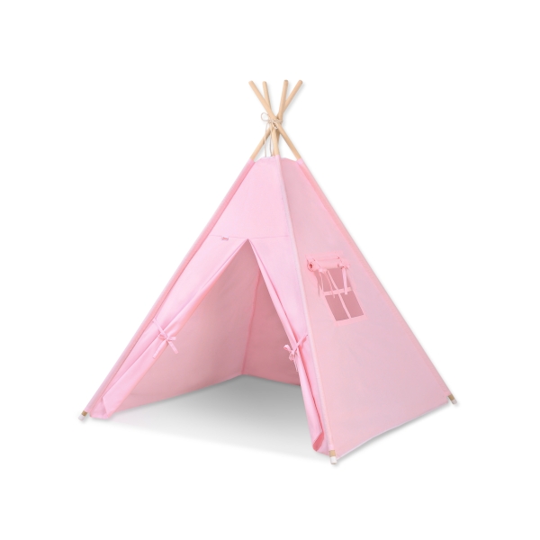 Børne tipi telt dekorative fjer GRATIS!  Lyserød Pink