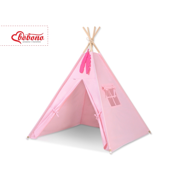 Børne tipi telt dekorative fjer GRATIS!  Lyserød Pink