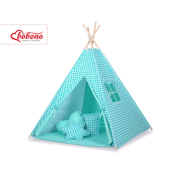 Børne tipi telt dekorative fjer GRATIS!  Mint