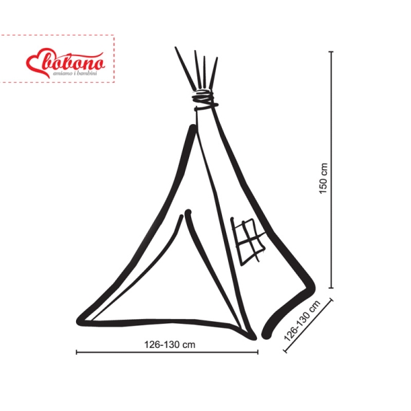 Børne tipi telt dekorative fjer GRATIS!  Pastel Violet