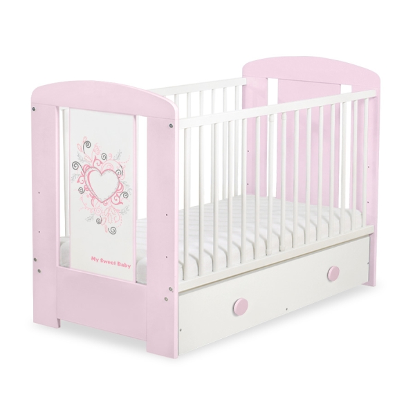 Babyseng med skuffer Lyserød Pink
