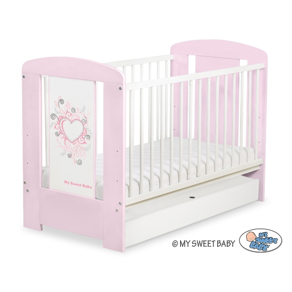 Børneseng med tremmer Chic  STANDARD Lyserød Pink