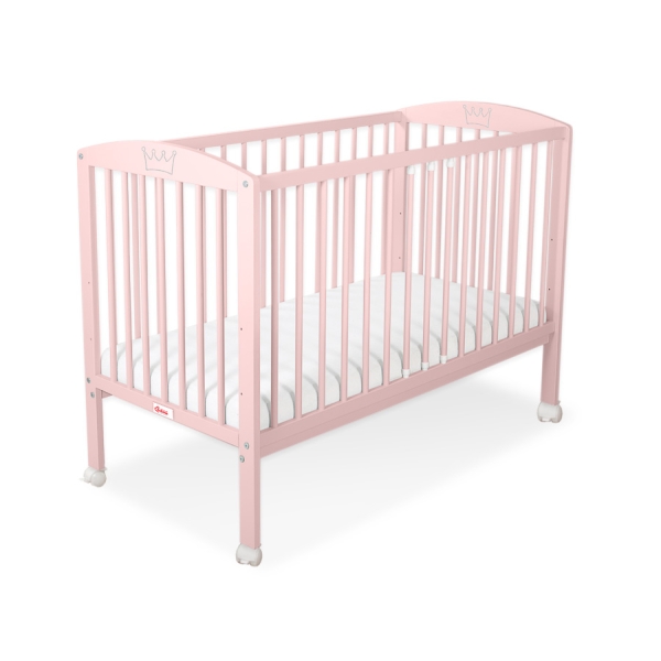 Børneseng med tremmer Little Prince/Princess  Pulverrosa