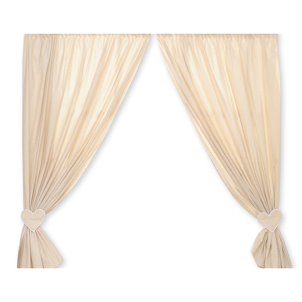 Børneværelses-gardiner  Beige Polkaprikker