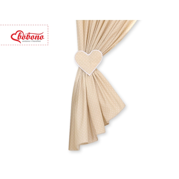 Børneværelses-gardiner  Beige Polkaprikker