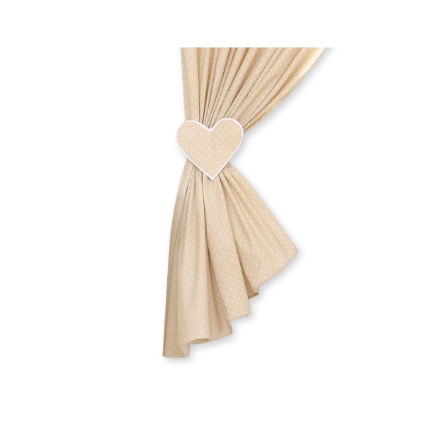 Børneværelses-gardiner  Beige Polkaprikker