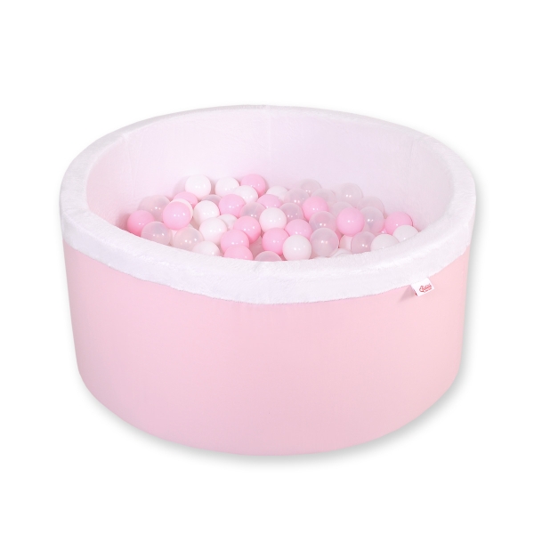 Boldbassin minky med bolde 200stk  Lyserød Pink