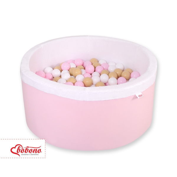 Boldbassin minky med bolde 200stk  Lyserød Pink